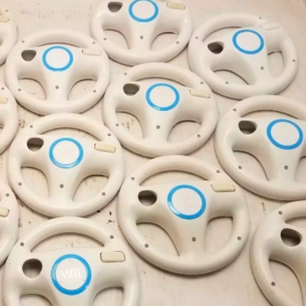 Lot of Genuine OEM Mario Racing Steering Wheel Nintendo Wii Game Controllers